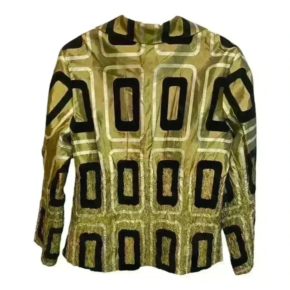 Jerry T Women's XL Geometric Print Zip Jacket Multicolor - Picture 2 of 6